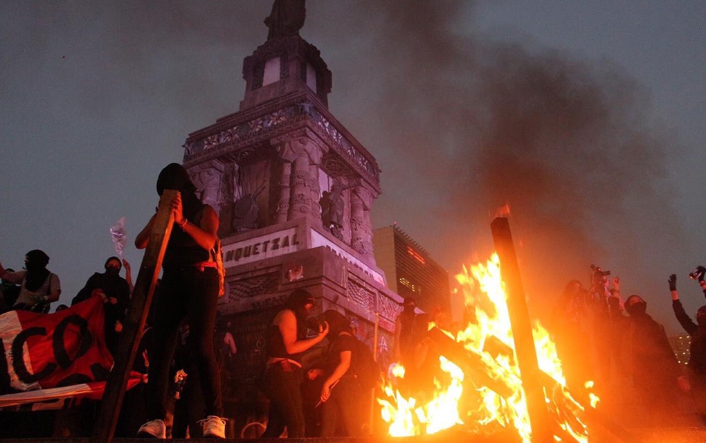 manifestación feminista en CDMX.