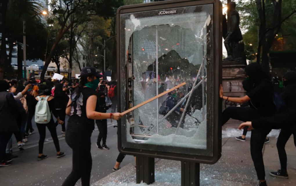 manifestación feminista en CDMX.