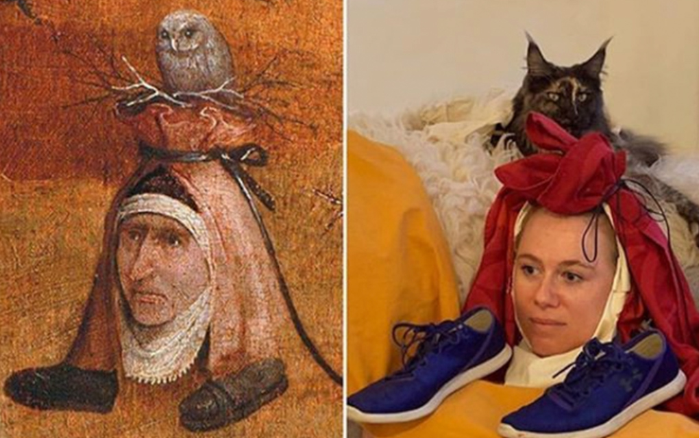 Dóblate de la risa con estas fotos de gente recreando obras de arte