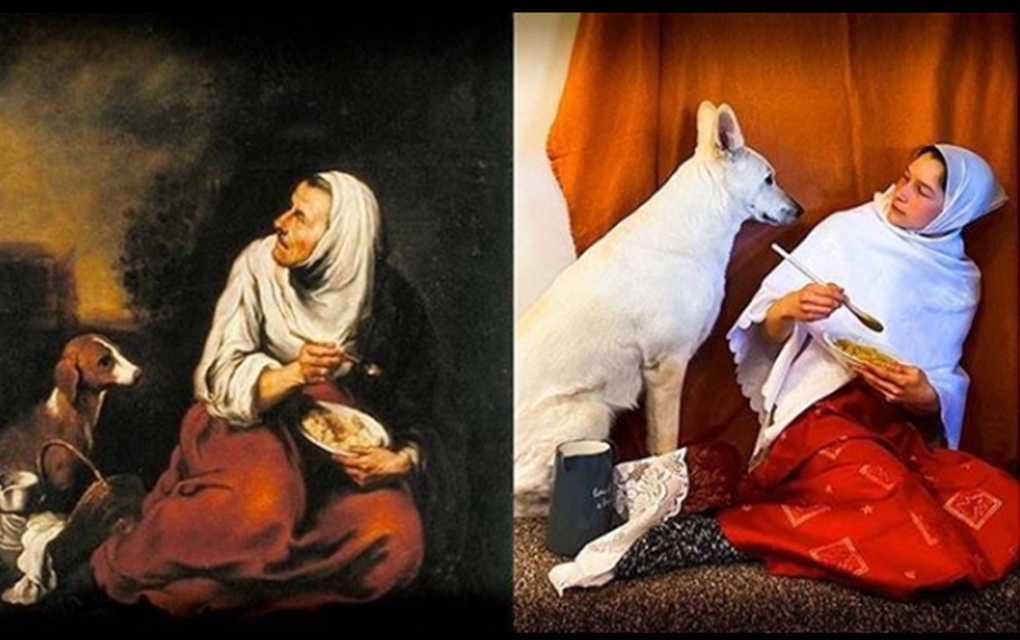 Dóblate de la risa con estas fotos de gente recreando obras de arte