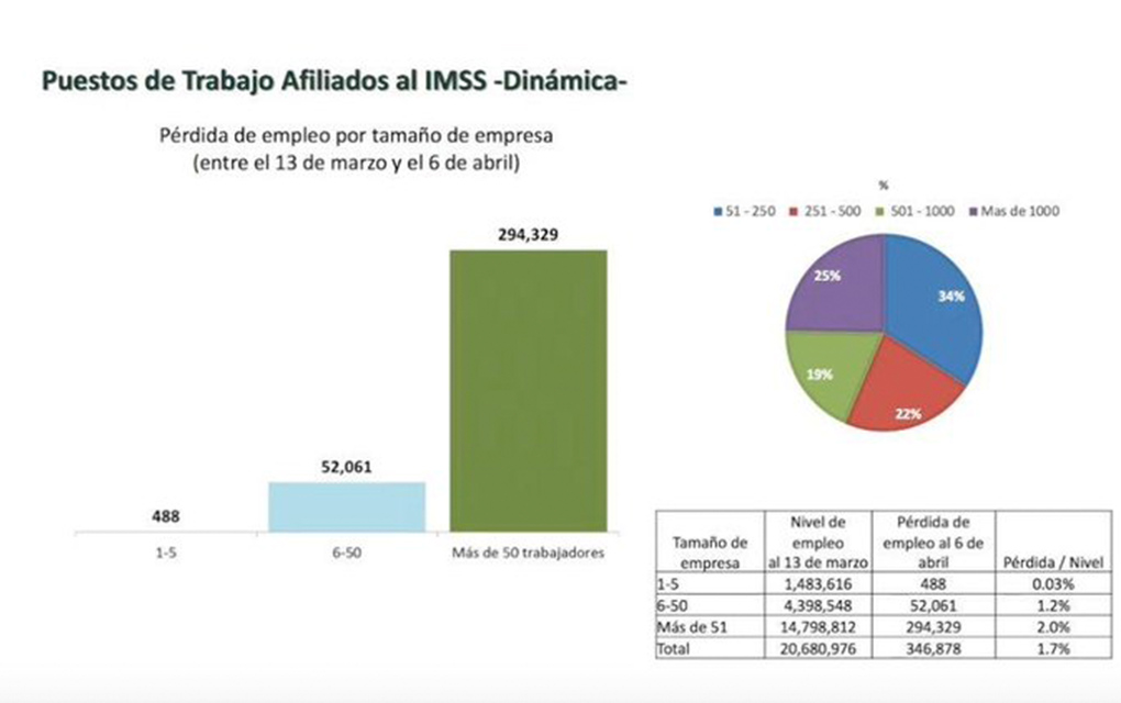 Se pierden más de 346 mil empleos durante contingencia