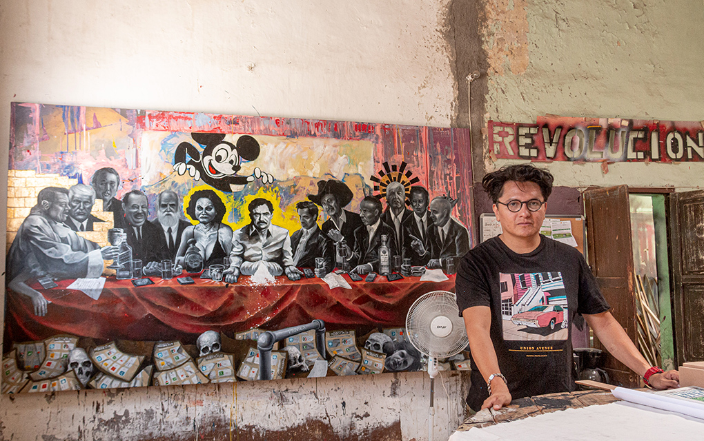 Óscar Odín, un pintor que lucha por los artistas emergentes