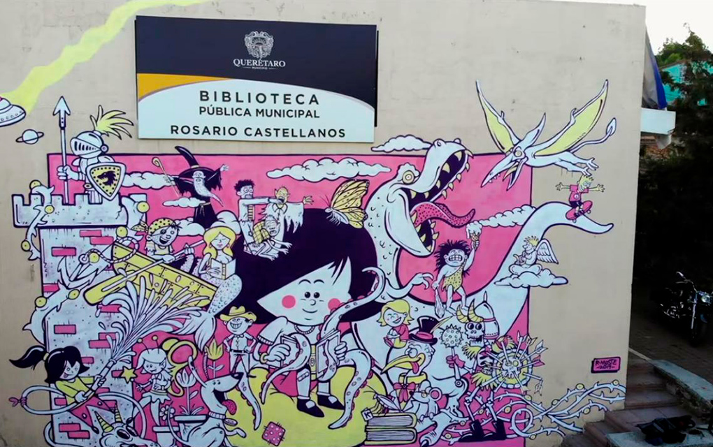 Murales literarios fomentan la lectura en Querétaro