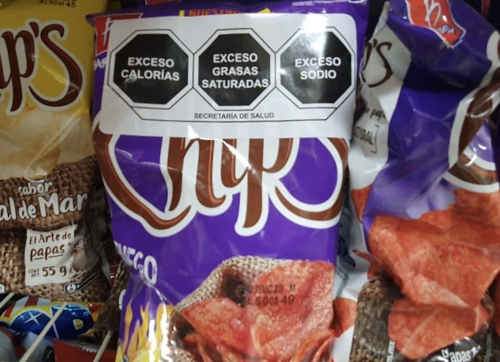 Etiqueta para la comida chatarra