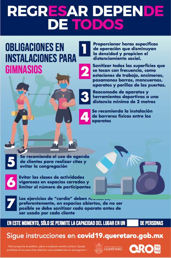 Cómo acudir a las academias y gimnasios en la nueva normalidad