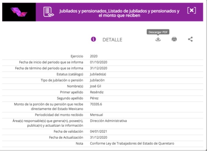 José Gil Reséndiz en la lista de jubilados de 2020