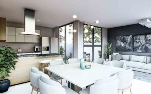 Interiores del modelo de casa Xandii.