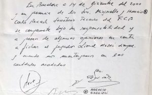 Primer acuerdo oficial, en una servilleta, que vinculó de adolescente a Messi con el Barsa