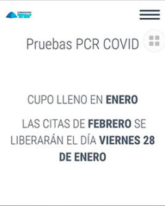 Las citas se reanudarán a finales de enero