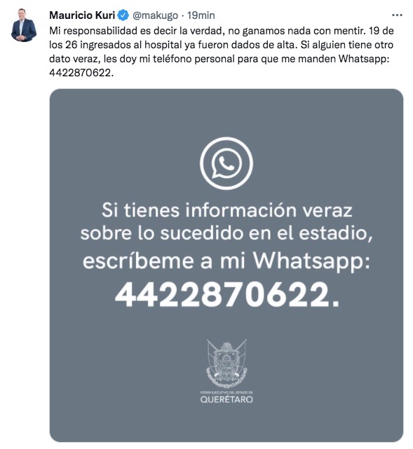 Denuncia hechos ocurridos en el estadio Crregidora