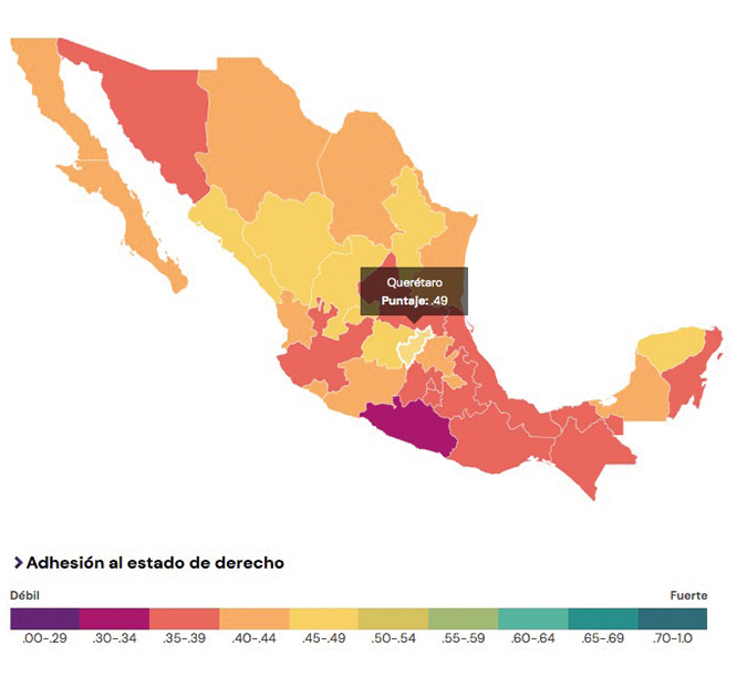 Destaca Querétaro en Índice de Estado de Derecho del WJP