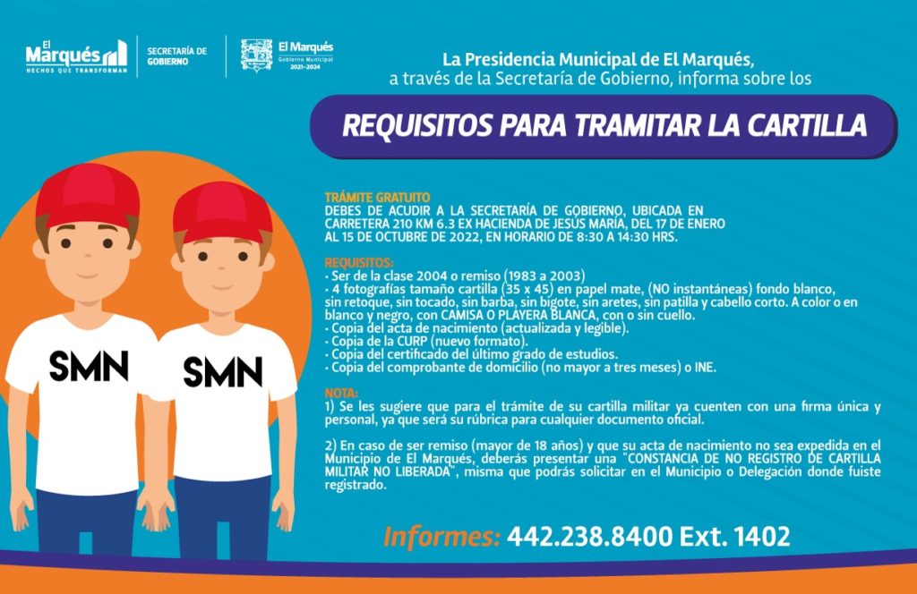 Requisitos cartilla Miliar El Marqués