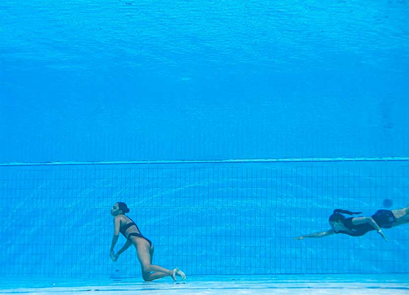 Rescate de Anita Álvarez por parte de su entrenadora
