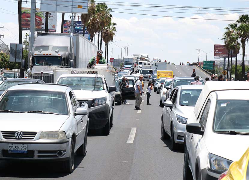 Se realizó un cierre de vialidades durante la manifestación