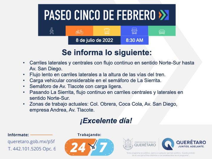 Informe de GEQ sobre Obras en 5 de Febrero