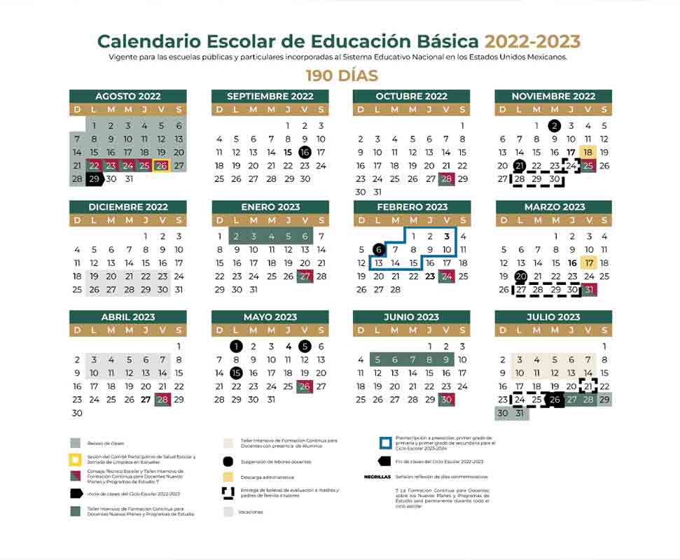 SEP publica calendario escolar oficial 2022-23 ¿Cuándo inician las clases en Querétaro? 