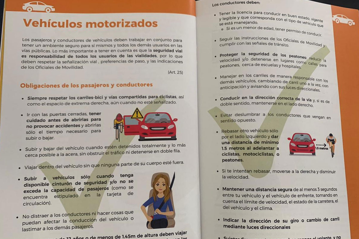 Cuadernillo de Consulta Rápida del Reglamento de Tránsito