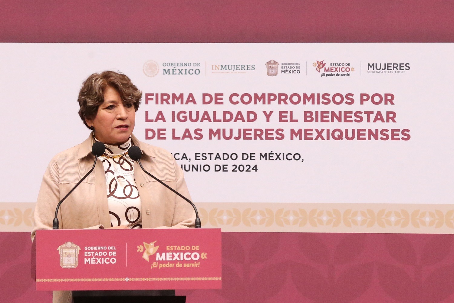 Delfina Gómez Álvarez, gobernadora del Estado de México.
