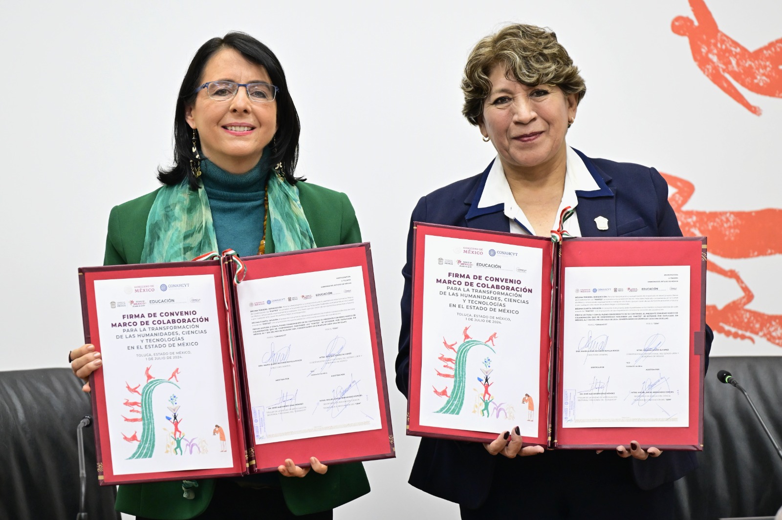La gobernadora Delfina Gómez Álvarez indicó que este convenio representa un paso firme en la construcción de una entidad más innovadora, competitiva y preparada.