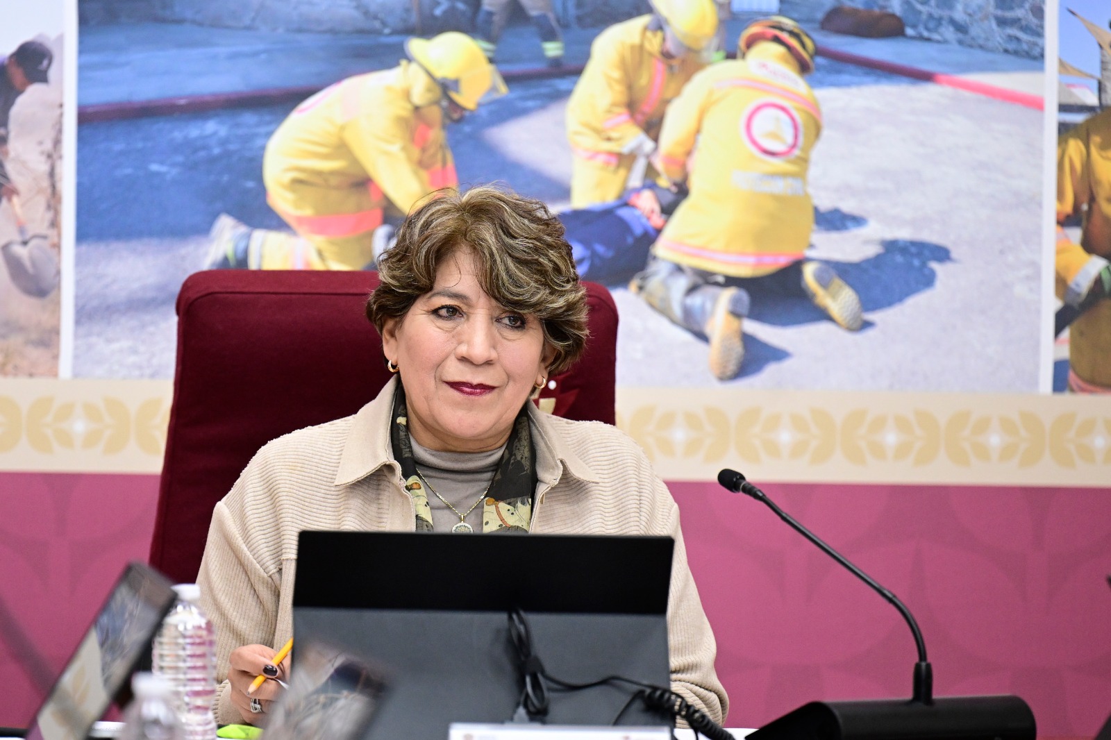 La gobernadora señaló que la prioridad será preservar la vida de los mexiquenses, sus bienes, la infraestructura clave y el medio ambiente.