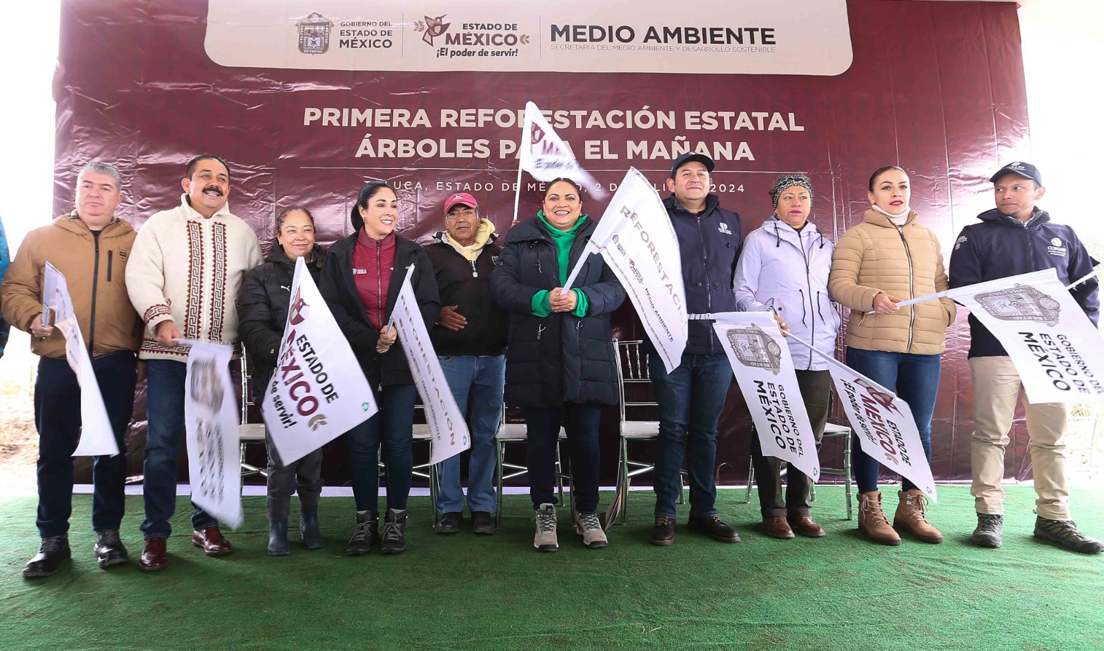 En esta primera reforestación 'Árboles para el Mañana' participaron titulares de las secretarías del gabinete estatal.