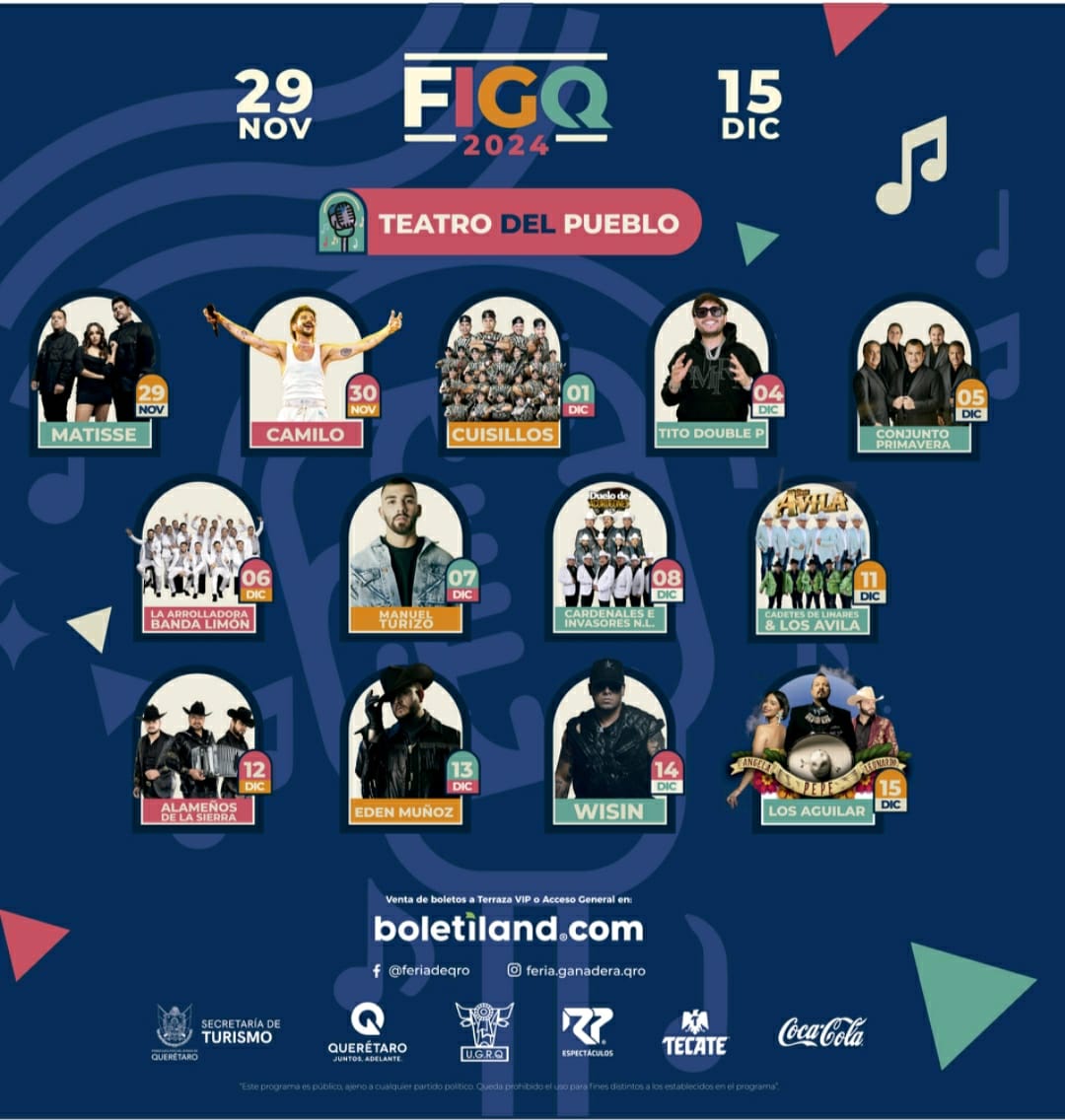 Cartelera Feria Querétaro 2024
