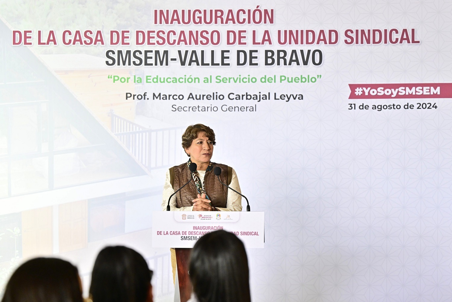 Gobernadora reafirmó su compromiso con los docentes mexiquenses.