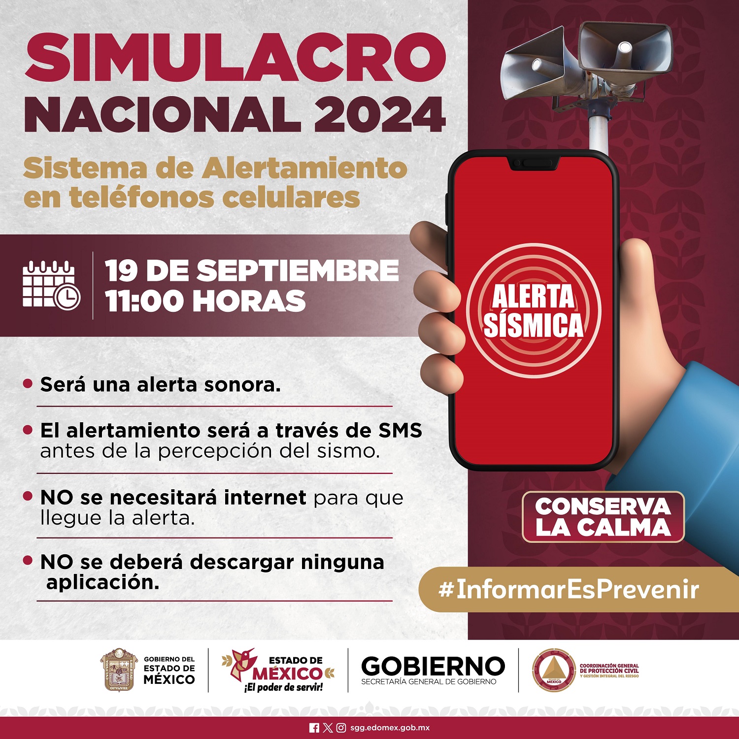 Autoridades estatales coordinando las acciones del Simulacro Nacional 2024.