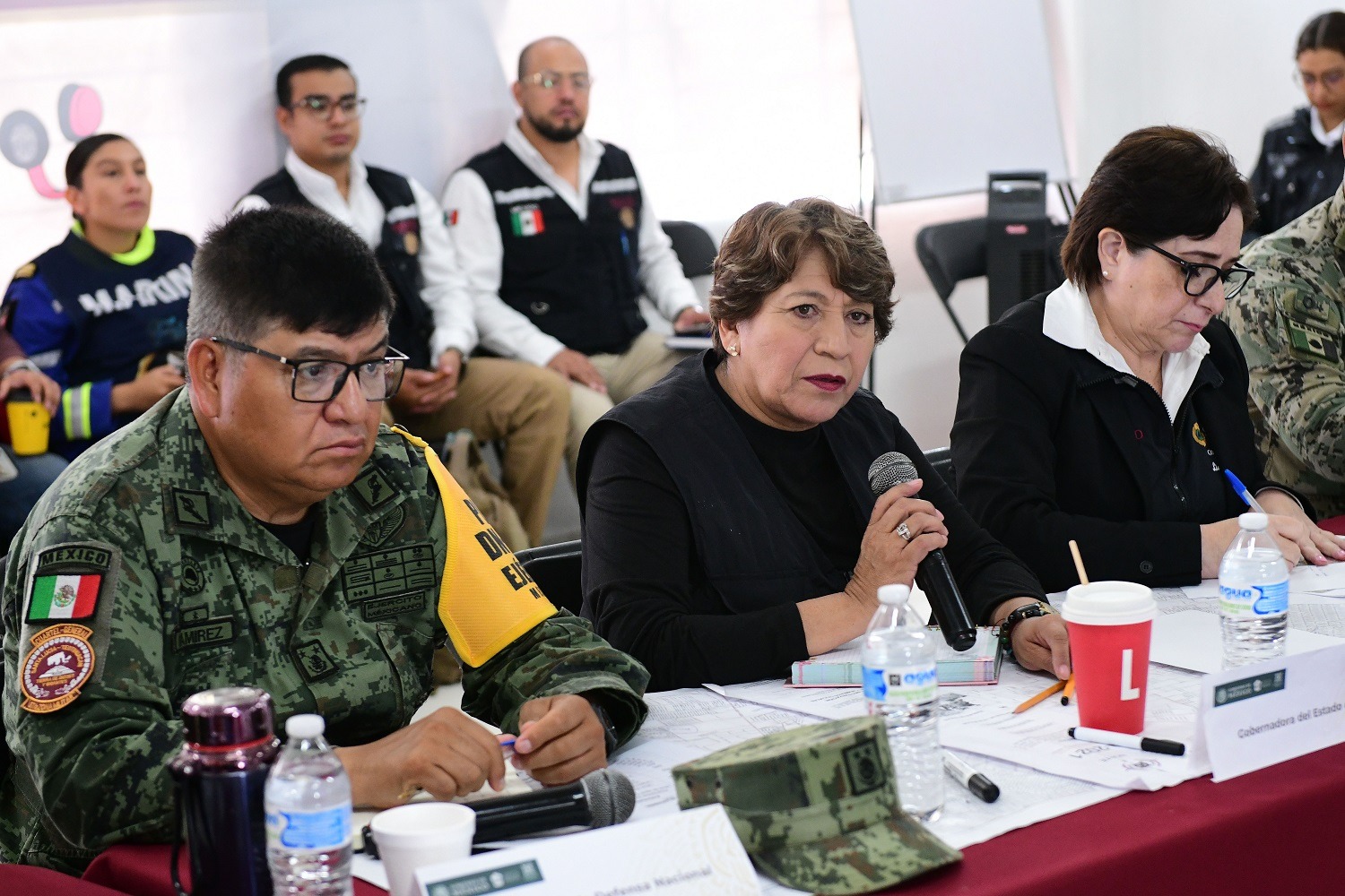 Gobernadora Delfina Gómez coordina esfuerzos con autoridades federales y municipales para brindar apoyo integral en Chalco.
