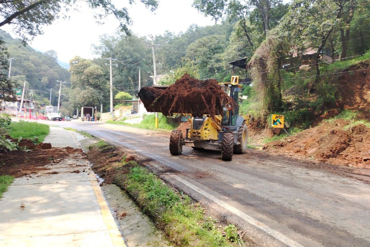 Una de las máquinas excavadoras utilizadas en el operativo de rescate en San Luis Ayucan.