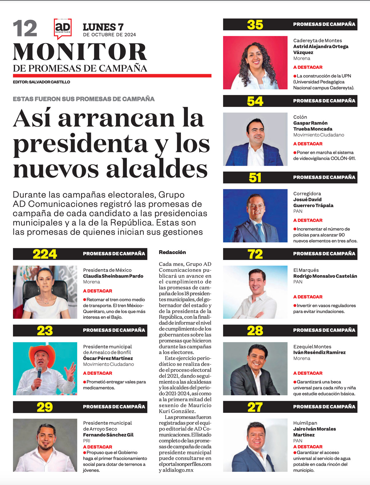 Así arrancan la presidenta y los nuevos alcaldes