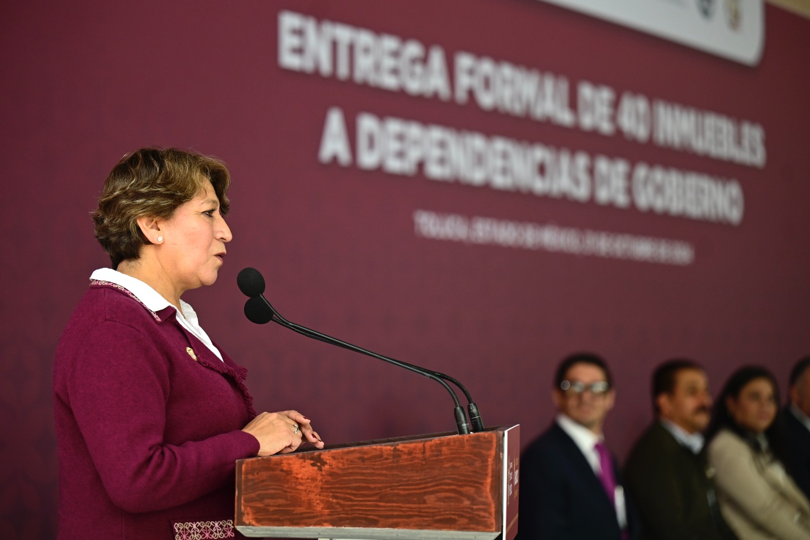Delfina Gómez fortalece la administración pública con el rescate de 40 propiedades.