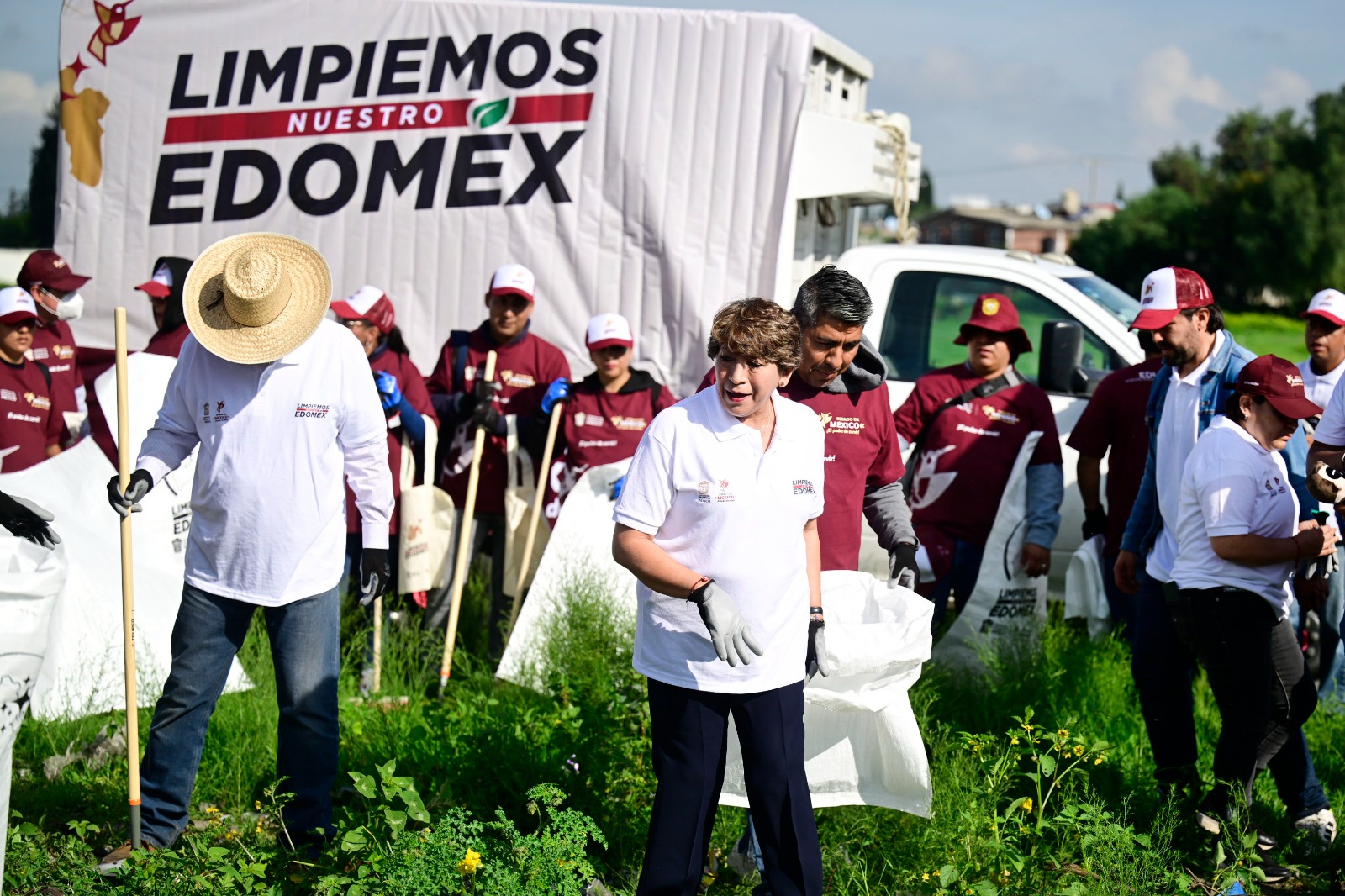 Delfina Gómez impulsa jornada de reciclaje en EdoMéx para reducir desechos de llantas.