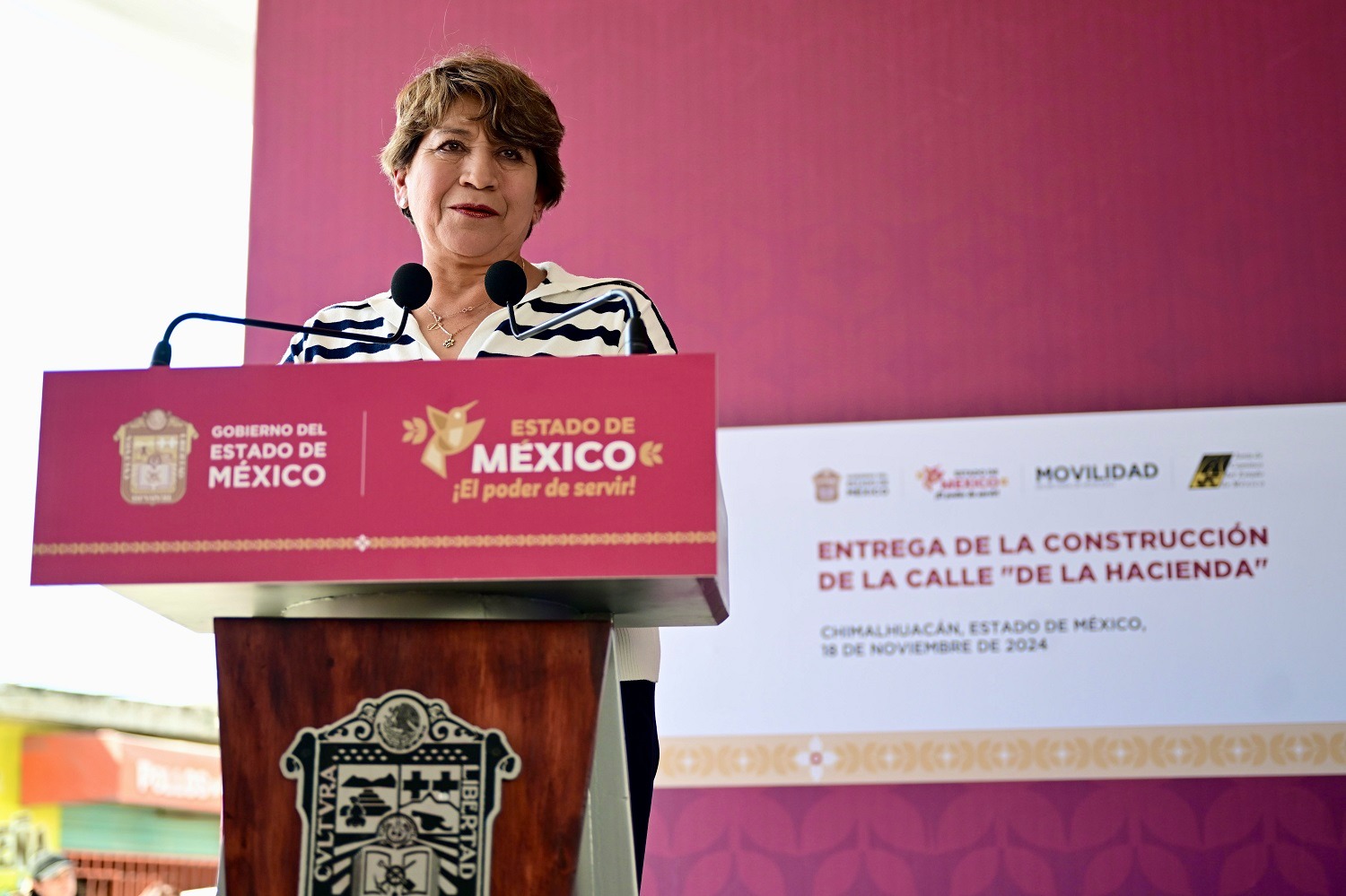 Delfina Gómez destaca la generosidad de la Presidenta Claudia Sheinbaum para apoyar a la zona oriente del Estado de México.