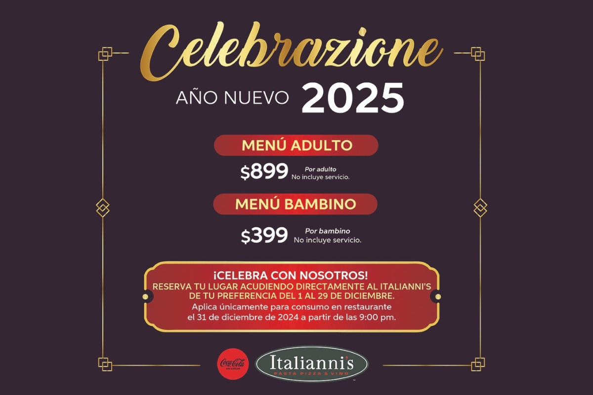 Italianni’s despide el año con una cena inolvidable