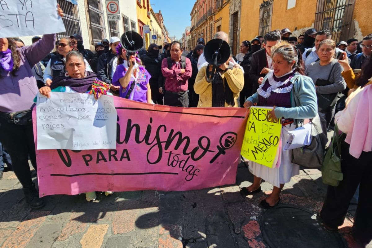 Así recibe el Centro Histórico de Querétaro a la Presidenta de México