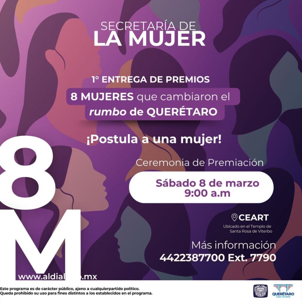 Secretaría de la Mujer abre convocatoria por el 8M