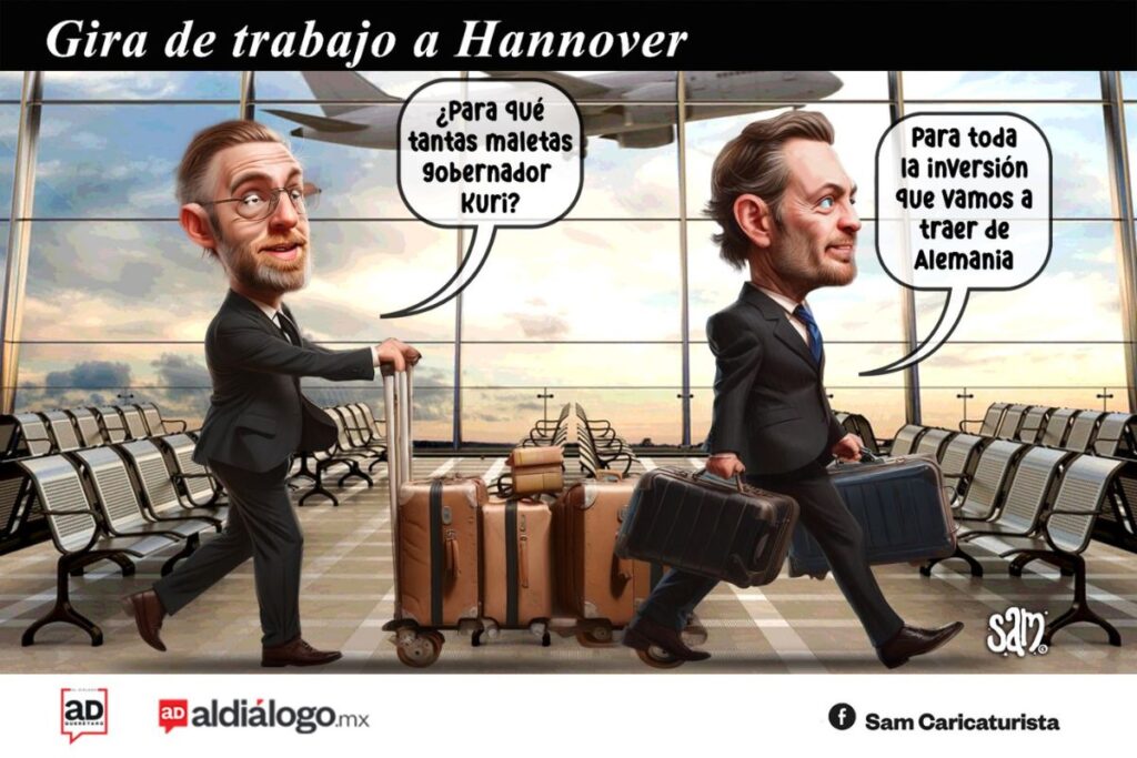 Caricatura: Gira de trabajo a Hannover