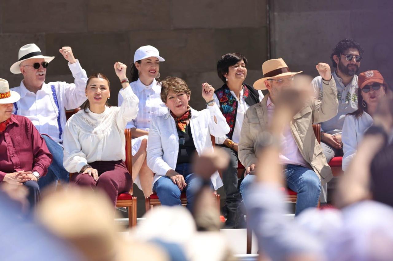 “La Presidenta no está sola, la respaldamos en todo momento”: Delfina Gómez.