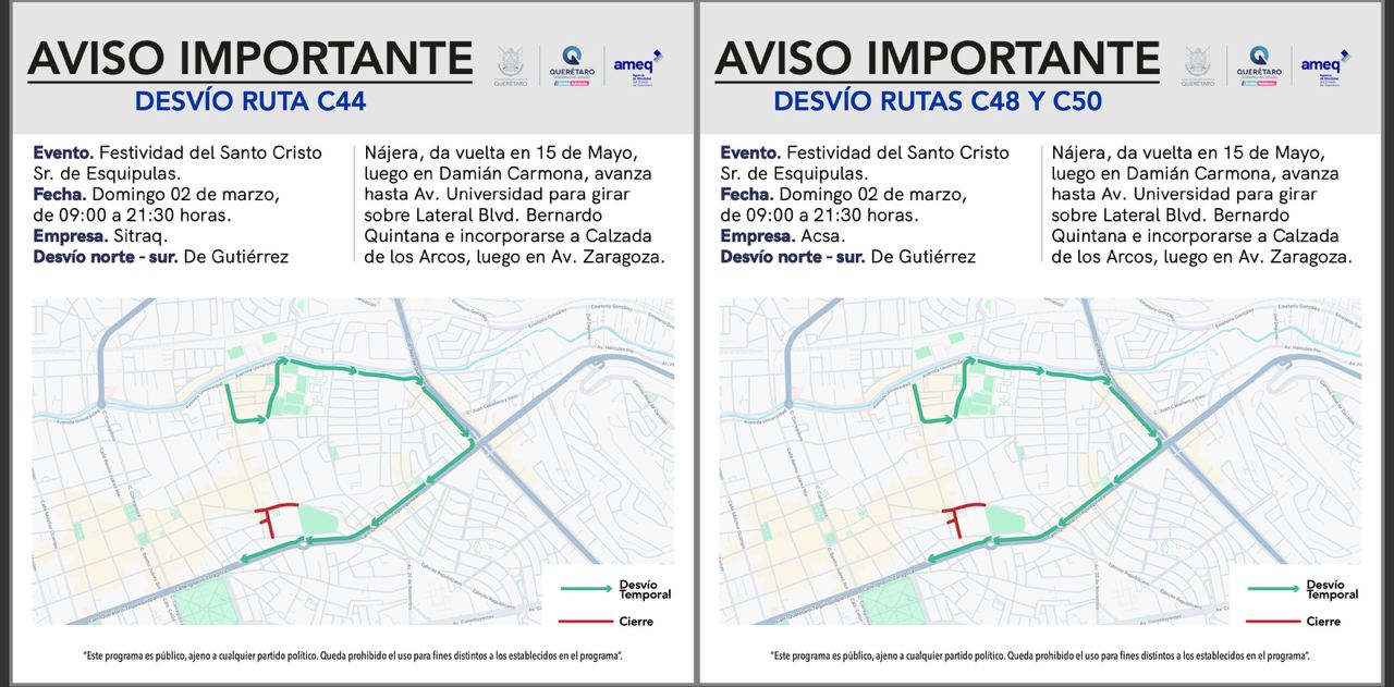 Rutas C44 C48 C50
