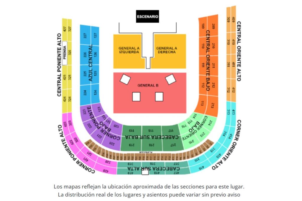 Shakira Querétaro mapa concierto