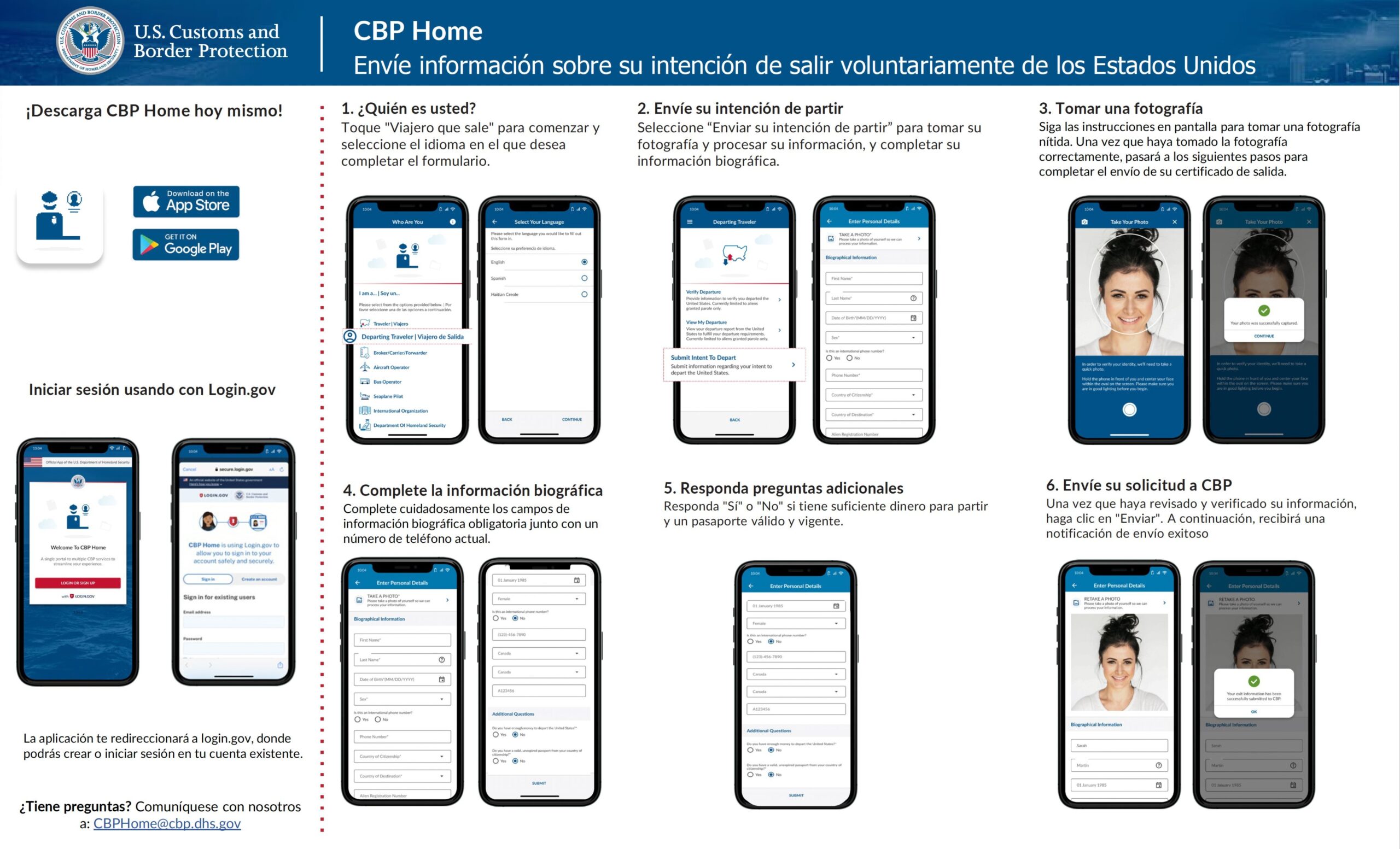 Conoce el paso a paso para hacer el proceso de autodeportación a través de la app 'CBP Home'.