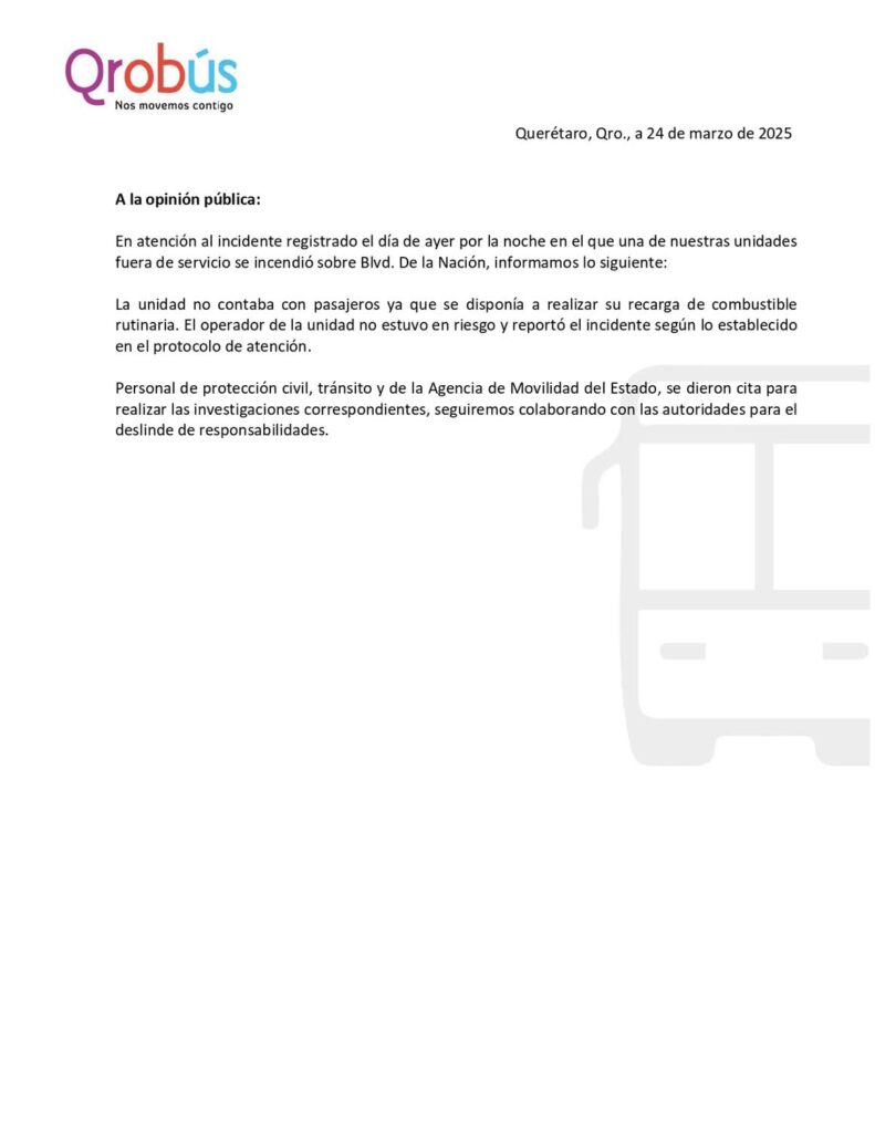 comunicado qrobus