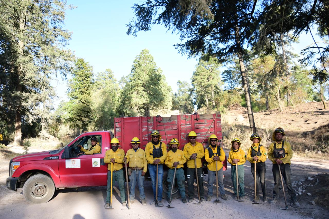 Equipo de Probosque ha atendido incendios forestales en Edomex.