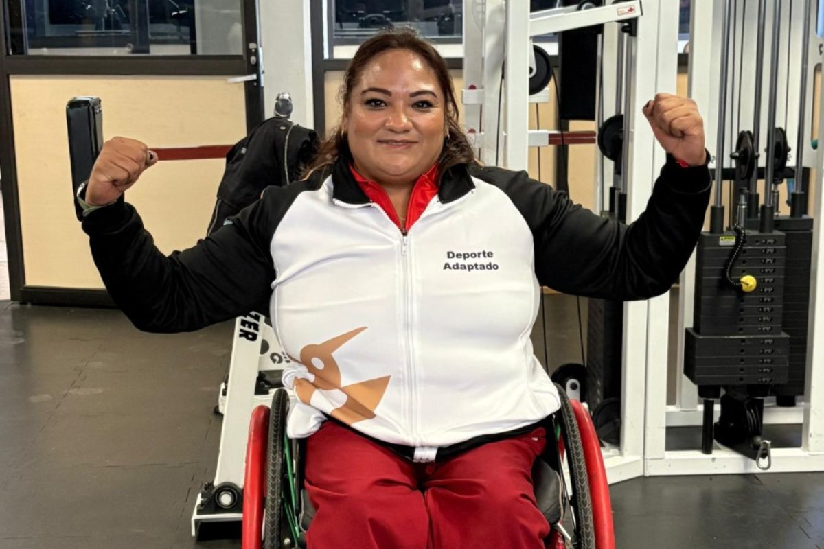 La campeona paralímpica afina técnica en el Centro Paralímpico del Edomex.