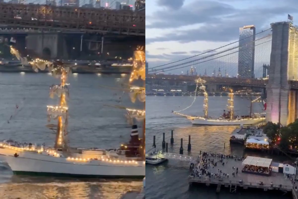 Mueren dos tripulantes tras choque de buque contra Puente de Brooklyn