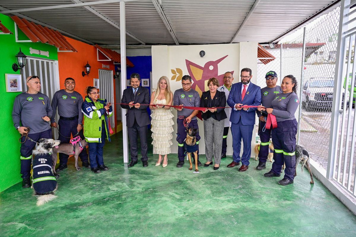 La Gobernadora también entregó instalaciones rehabilitadas para el bienestar de perros rescatistas. Foto: Especial