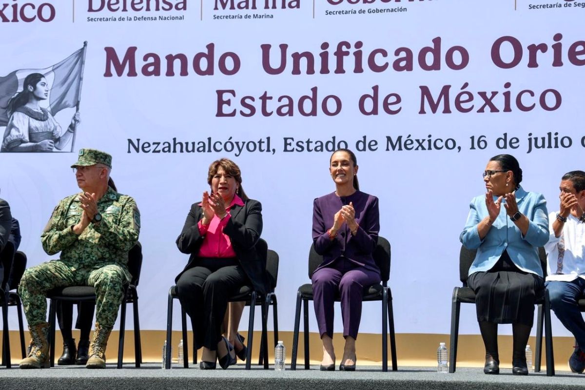 Claudia Sheinbaum y Delfina Gómez lideran el lanzamiento del Mando Unificado Oriente. Foto: Especial