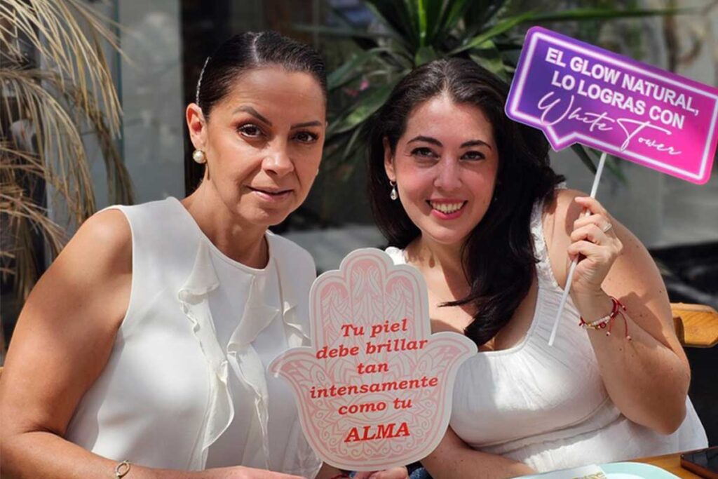 La empresaria Marcela Torreblanca presentó la nueva línea de productos de skincare de White Tower