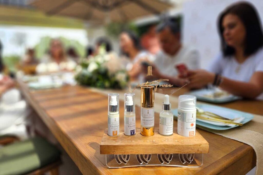 La empresaria Marcela Torreblanca presentó la nueva línea de productos de skincare de White Tower